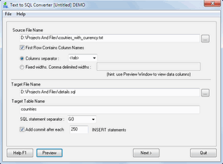 Download http://www.findsoft.net/Screenshots/Text-to-SQL-Converter-71533.gif