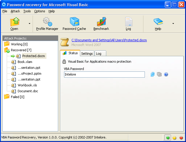 Download http://www.findsoft.net/Screenshots/VBA-Password-Recovery-Professional-18296.gif