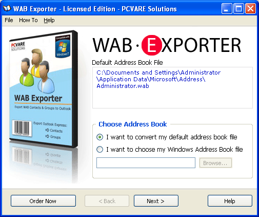 Download http://www.findsoft.net/Screenshots/WAB-Exporter-33836.gif