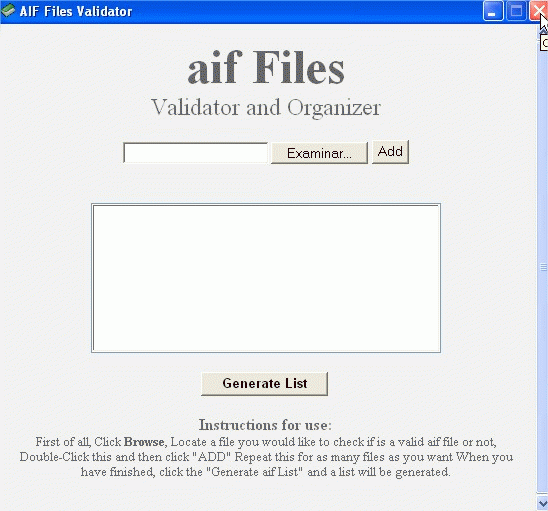 Download http://www.findsoft.net/Screenshots/aif-Files-Validator-and-Organizer-68454.gif