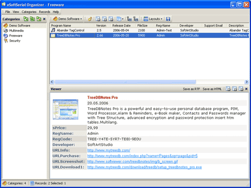 Download http://www.findsoft.net/Screenshots/eSoftSerial-Organizer-4607.gif