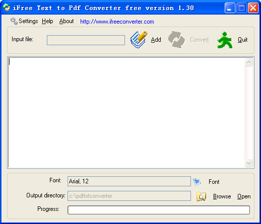 Download http://www.findsoft.net/Screenshots/iFree-Text-to-Pdf-Converter-72609.gif