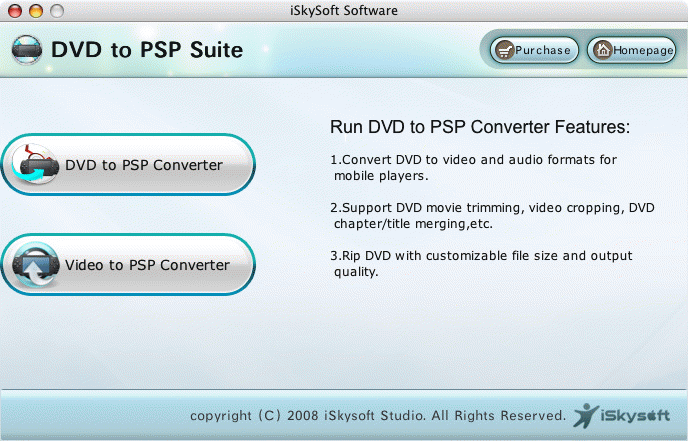 Download http://www.findsoft.net/Screenshots/iSkysoft-DVD-to-PSP-Suite-for-Mac-18590.gif