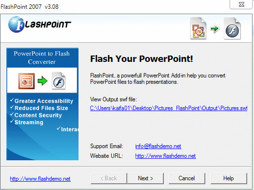 Download http://www.findsoft.net/Screenshots/ppt-to-swf-71461.gif