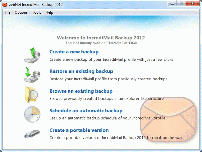 Download http://www.findsoft.net/Screenshots/zebNet-IncrediMail-Backup-2012-81319.gif